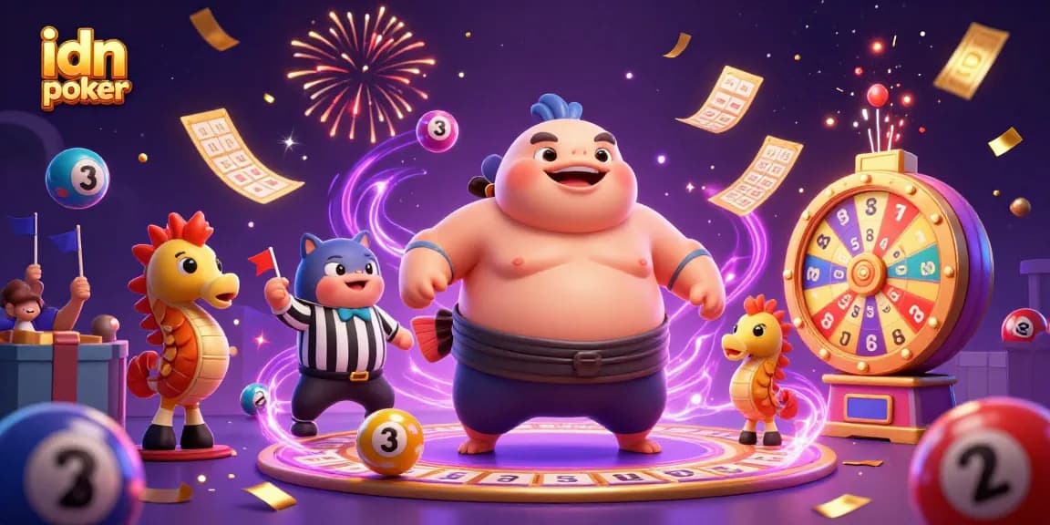 Menangkan permainan idn poker dengan meriah, karakter kartun di kasino bawah laut.