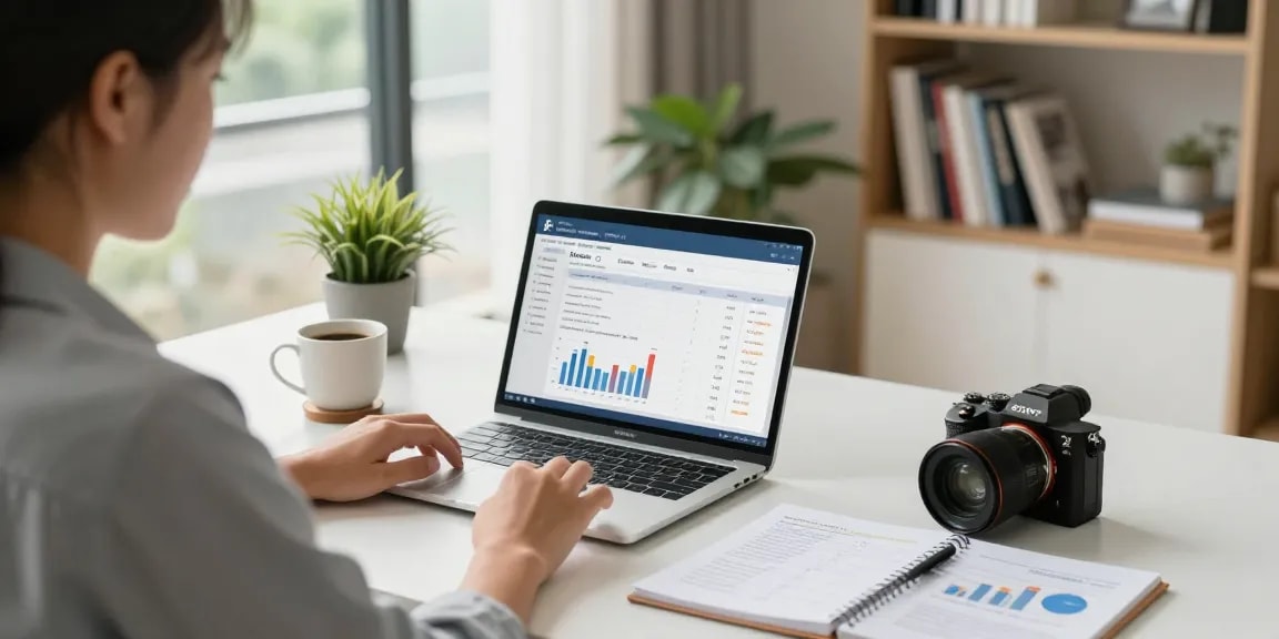 Calculate your mortgage effectively in a modern home office.