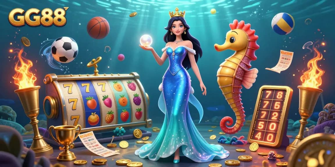 Win big at GG88 with vibrant underwater casino elements and gaming action.