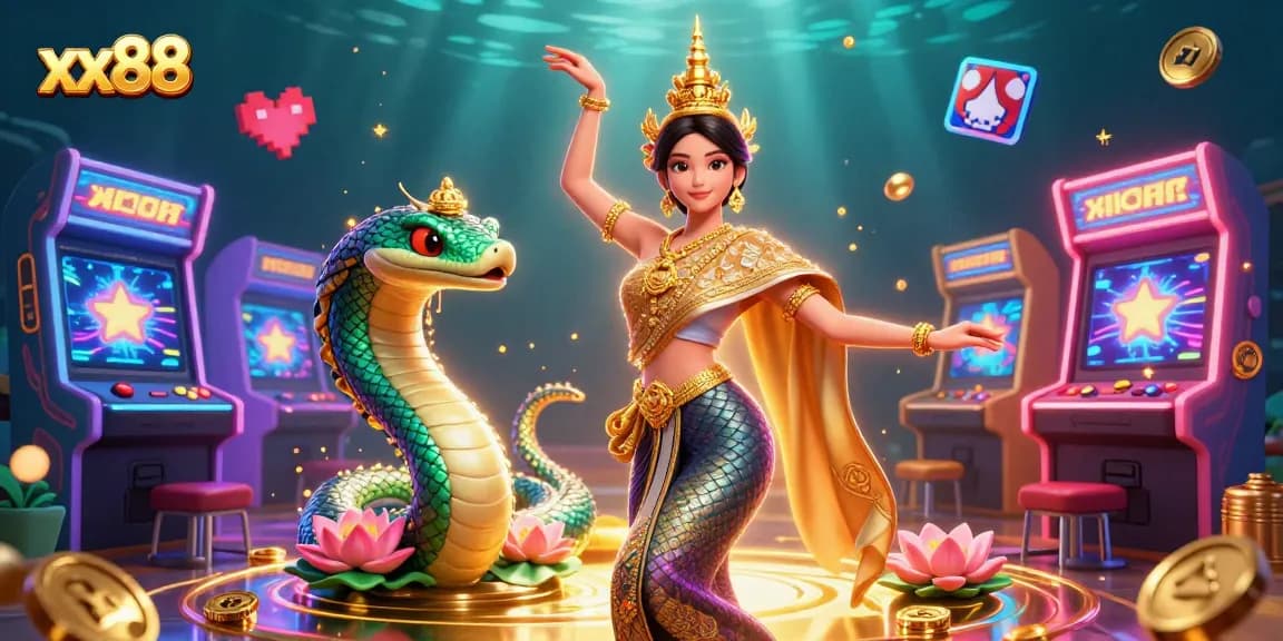 Experience the thrill of xx88 online gaming with a vibrant 3D casino scene filled with colorful elements.