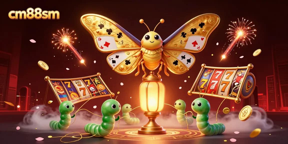 Experience cm88sm with vibrant casino scenes and themed characters in a dynamic illustration