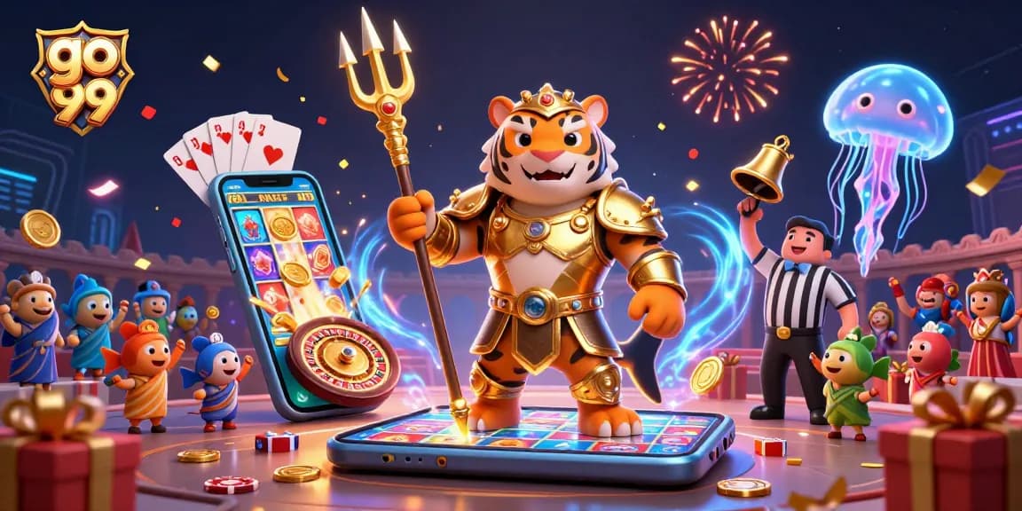 Experience winning with go 99 slots in an underwater colosseum featuring a tiger shark gladiator.