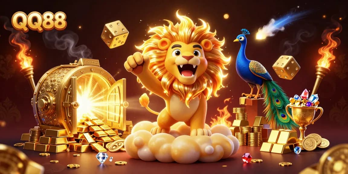 Experience thrilling gameplay at QQ88 with its dazzling array of golden treasures and cosmic dice!