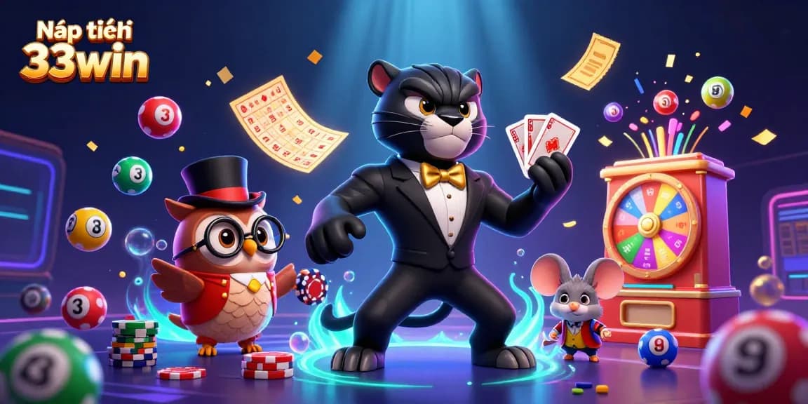 Nạp tiền 33win and enjoy exciting card games in this vibrant casino scene.