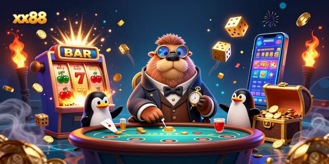 Experience thrilling gameplay at xx88 with colorful slot machines and captivating underwater casino scene.