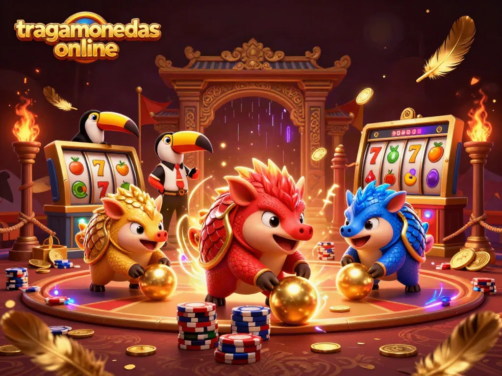 Gira y gana con tragamonedas online en acción intensa y emocionante con pangolines en combate.