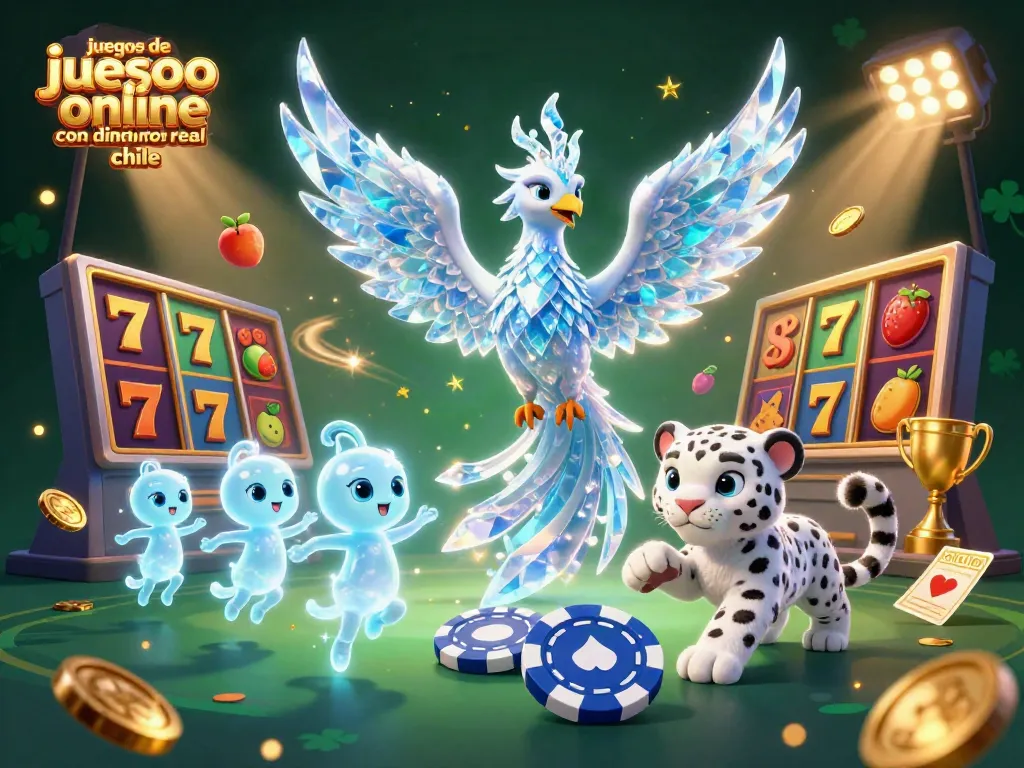 Descubre juegos de casino online con dinero real en Chile en una ilustración vibrante llena de detalles.