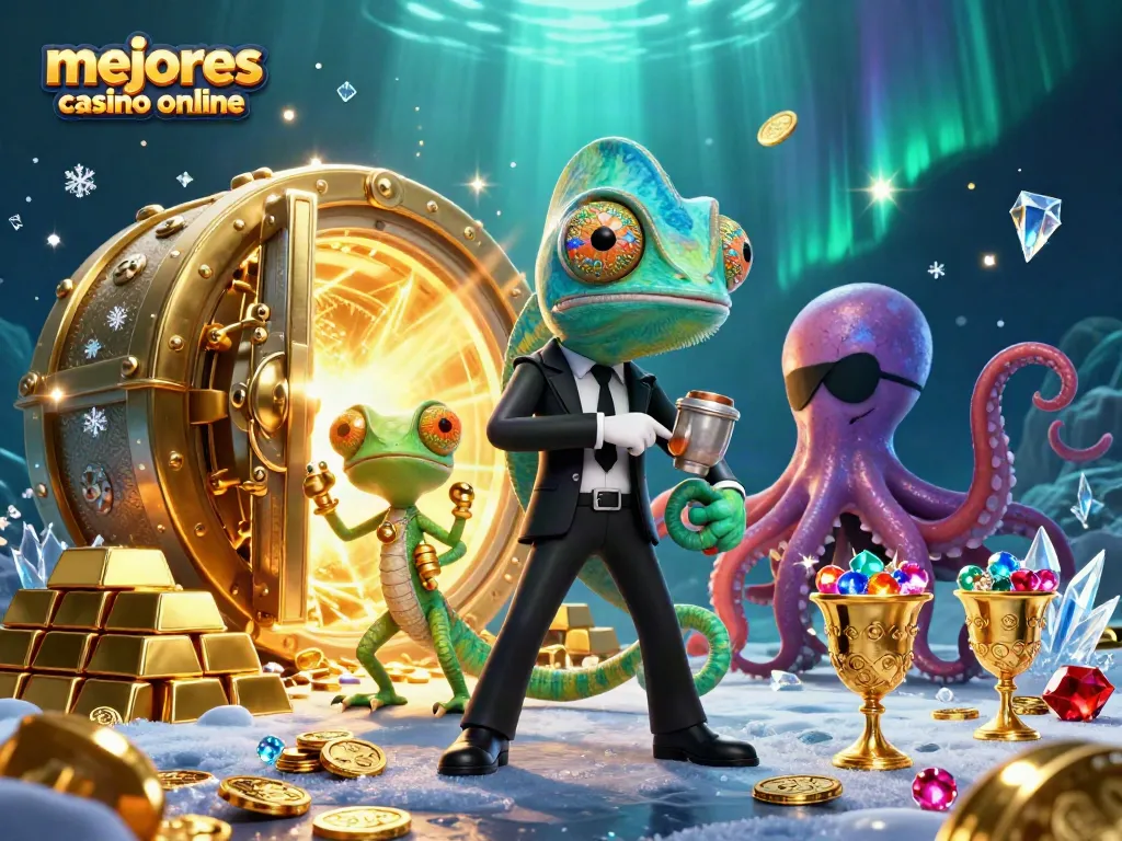 Disfruta de los mejores casinos online, donde un camaleón agente secreto y su ingenioso compañero gecko buscan tesoros.