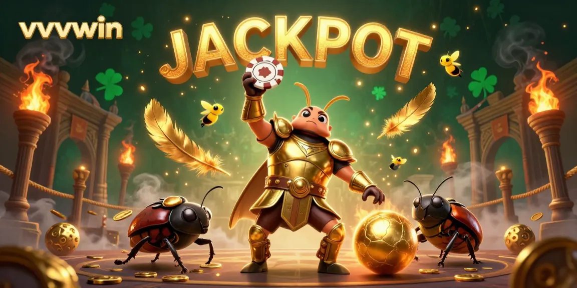 Engage in real-time gambling excitement at vvvwin with a vibrant illustration of victory and fortune.