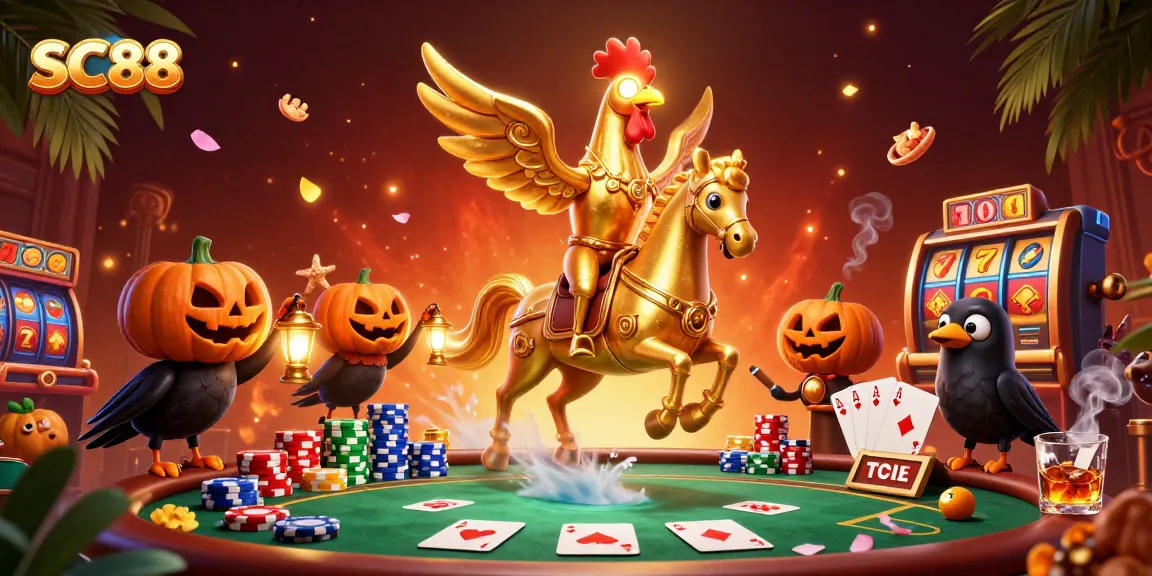 Experience thrilling gaming with SC88's dynamic casino adventure featuring a golden rooster.
