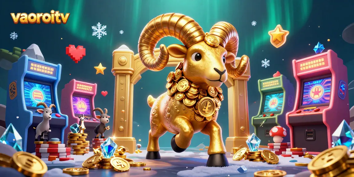 Experience thrilling gaming action with vaoroitv featuring a vibrant 3D illustration packed with excitement and color.