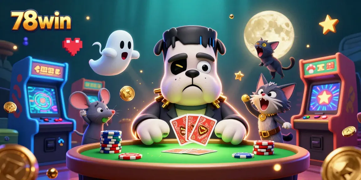 Experience thrilling wins at 78win with our vibrant casino-themed illustration showcasing exciting gaming elements.